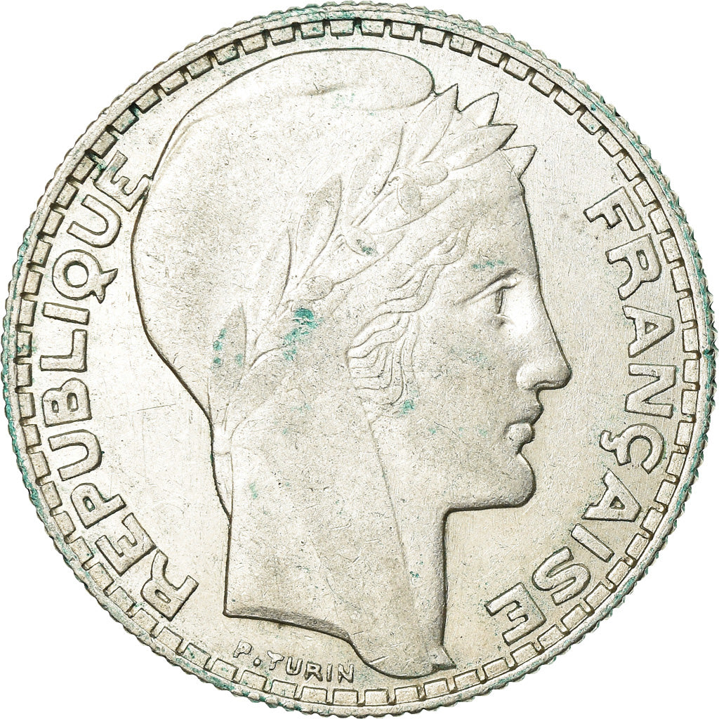 Coin, France, Turin, 10 Francs, 1932, Paris, EF(40-45), Silver, KM:878, Le