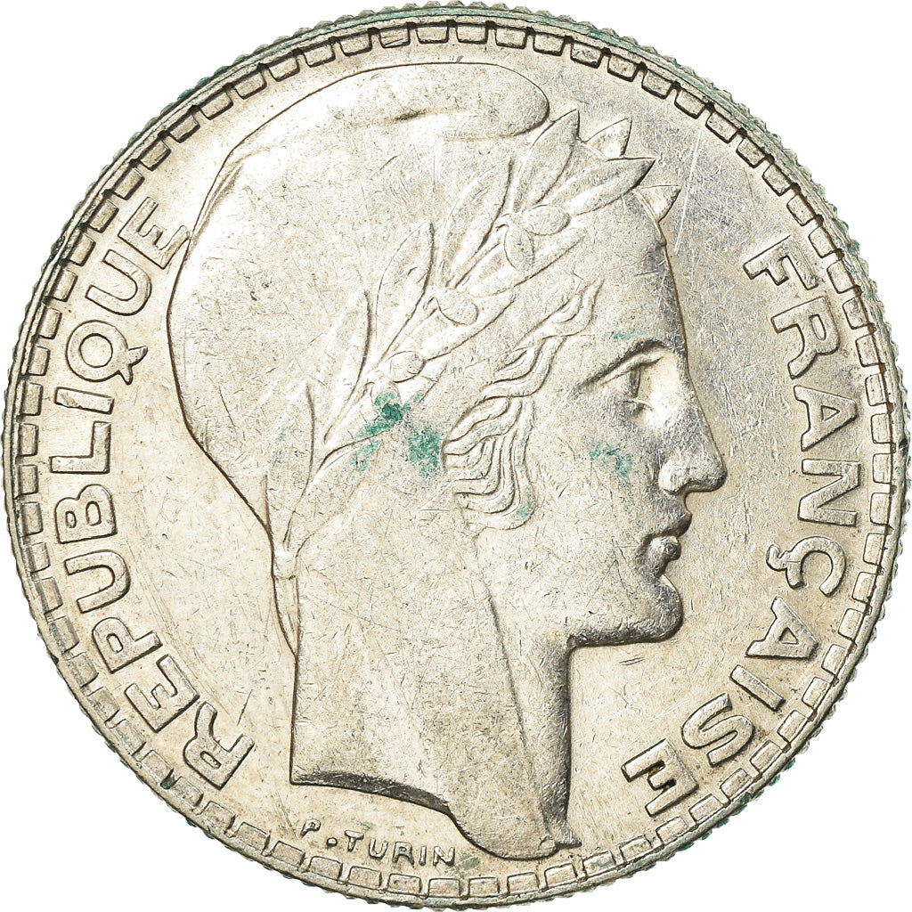 Coin, France, Turin, 10 Francs, 1938, Paris, EF(40-45), Silver, KM:878