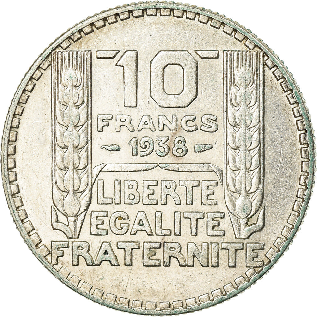 Coin, France, Turin, 10 Francs, 1938, Paris, EF(40-45), Silver, KM:878