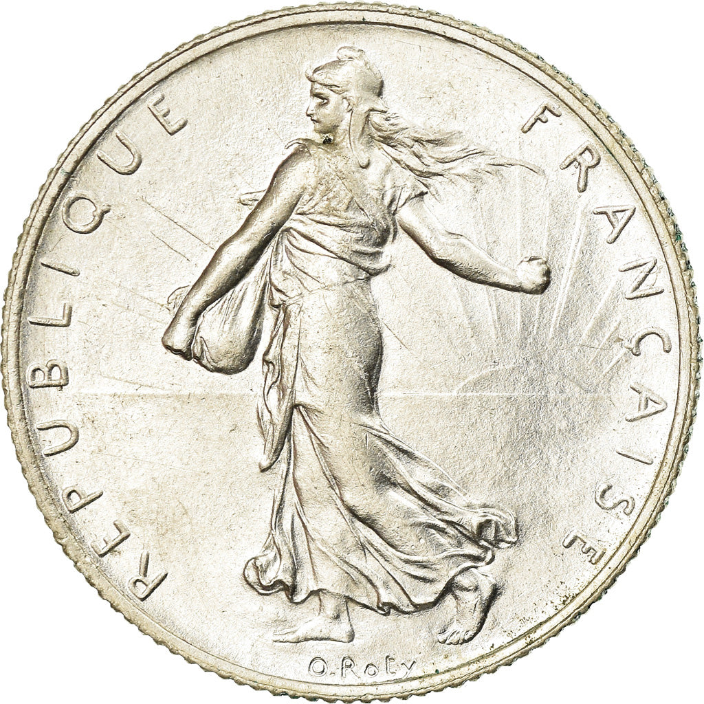 Coin, France, Semeuse, 2 Francs, 1915, Paris, AU(55-58), Silver, KM:845.1