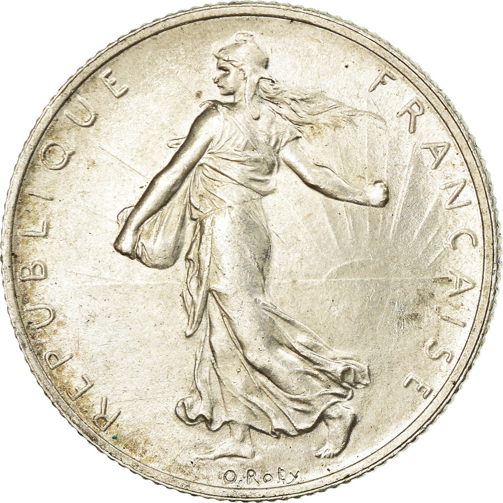 Coin, France, Semeuse, 2 Francs, 1919, Paris, AU(55-58), Silver, KM:845.1