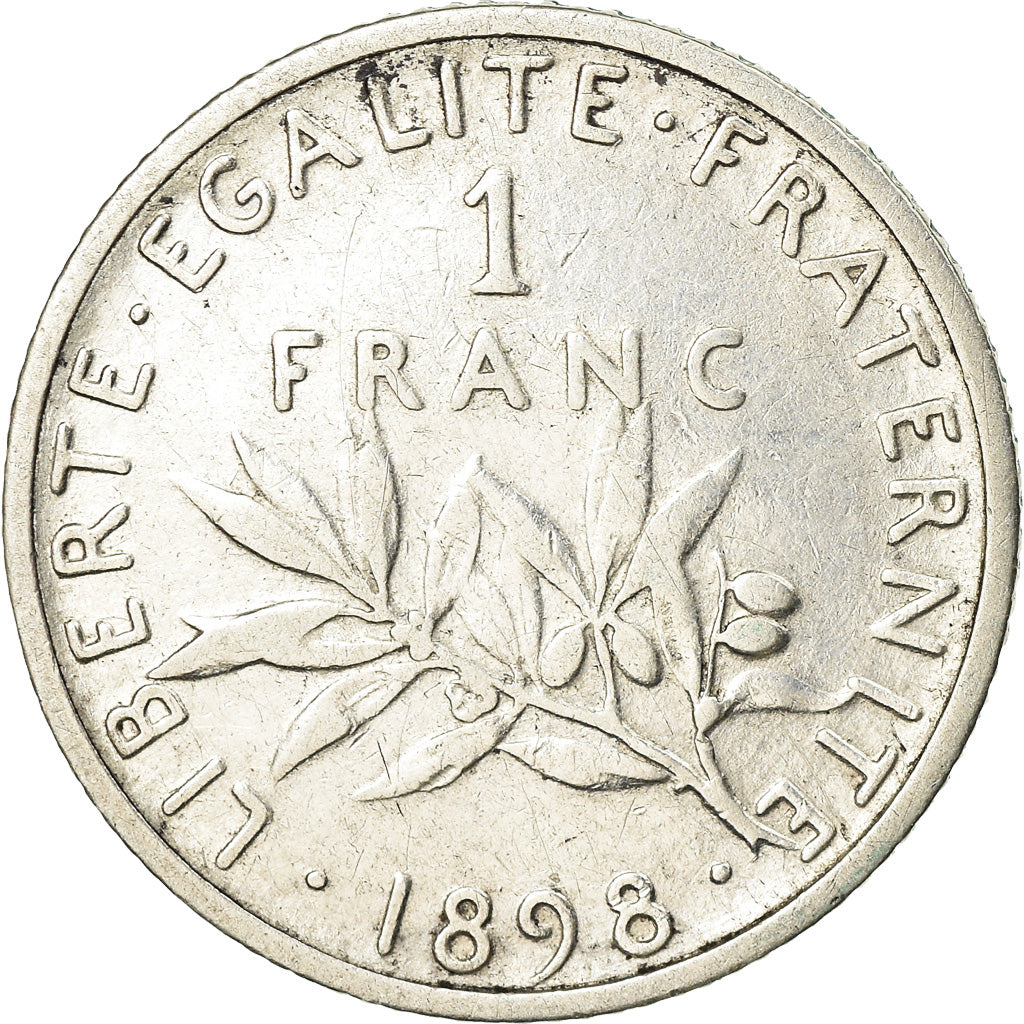 Monnaie, France, Semeuse, Franc, 1898, Paris, TTB, Argent, KM:844.1, Le