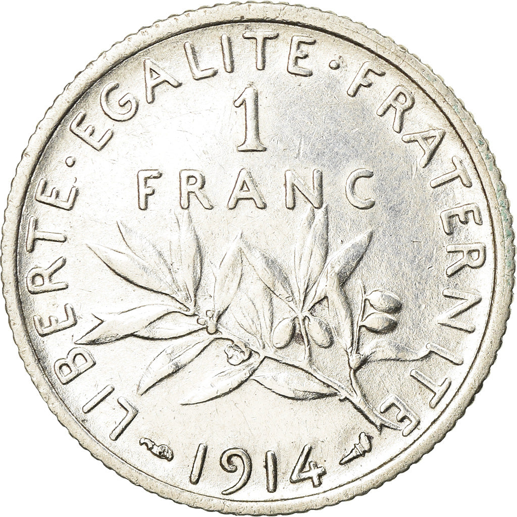 Coin, France, Semeuse, Franc, 1914, Paris, EF(40-45), Silver, KM:844.1