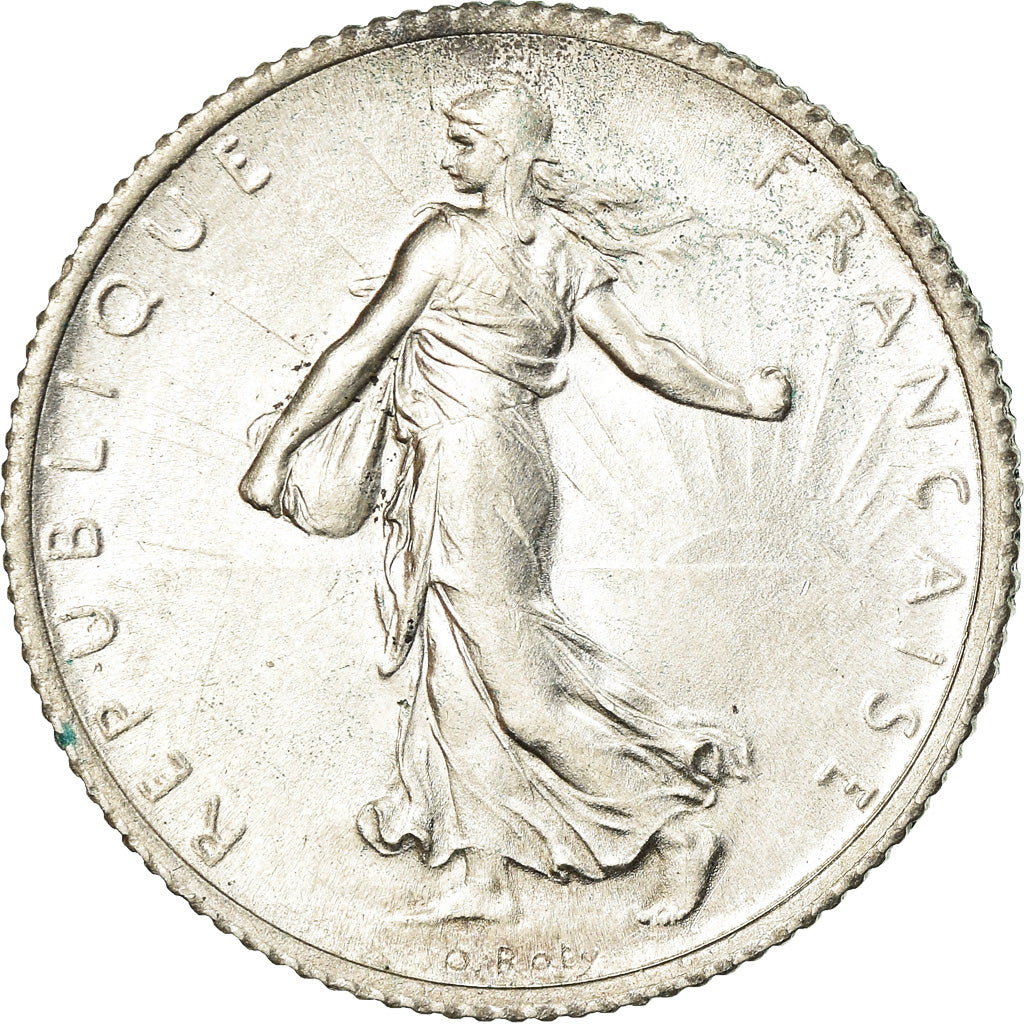 Coin, France, Semeuse, Franc, 1916, Paris, MS(60-62), Silver, KM:844.1