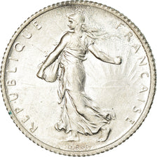 Coin, France, Semeuse, Franc, 1916, Paris, MS(60-62), Silver, KM:844.1