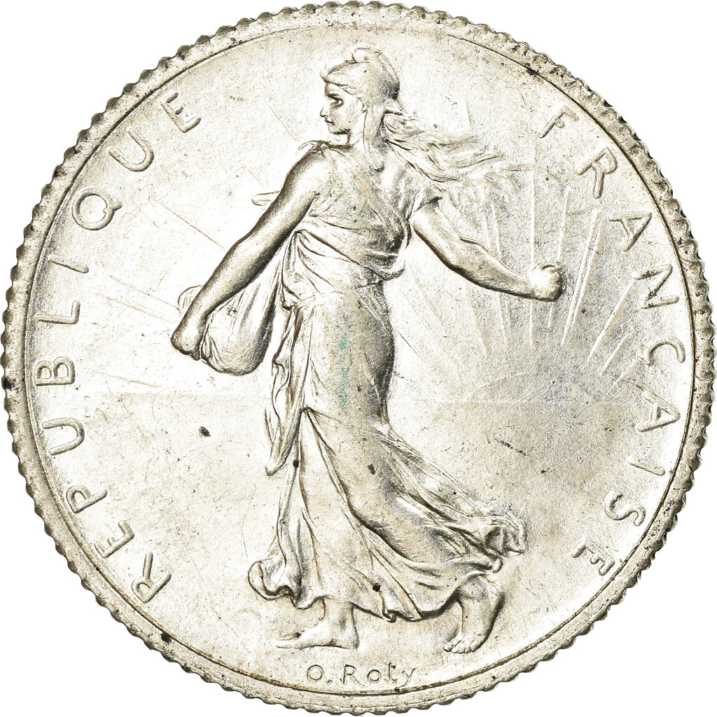 Coin, France, Semeuse, Franc, 1919, Paris, AU(55-58), Silver, KM:844.1