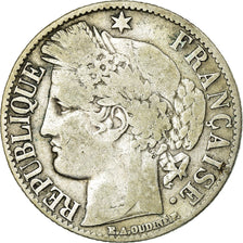 Monnaie, France, Cérès, Franc, 1872, Bordeaux, TB, Argent, Gadoury:465a