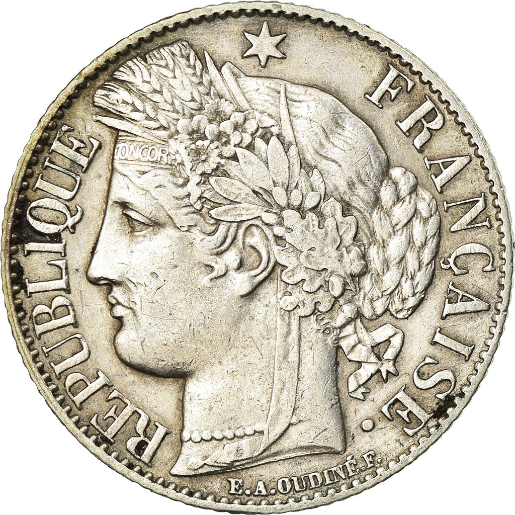 Coin, France, Cérès, Franc, 1888, Paris, AU(50-53), Silver, KM:822.1
