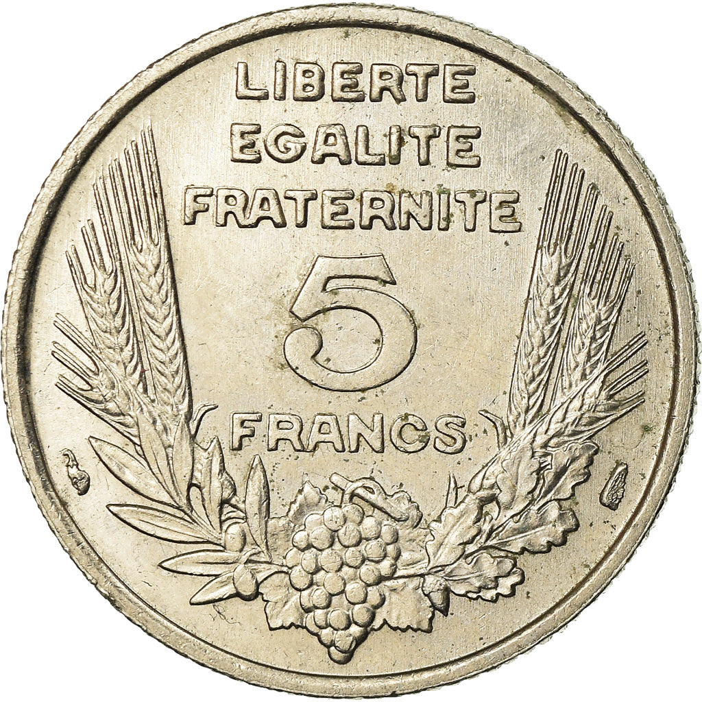 Coin, France, Bazor, 5 Francs, 1933, Paris, AU(50-53), Nickel, KM:887