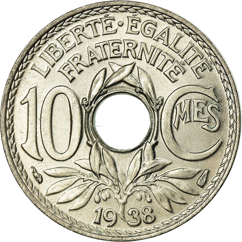 Coin, France, Lindauer, 10 Centimes, 1938, Paris, MS(63), Copper-nickel