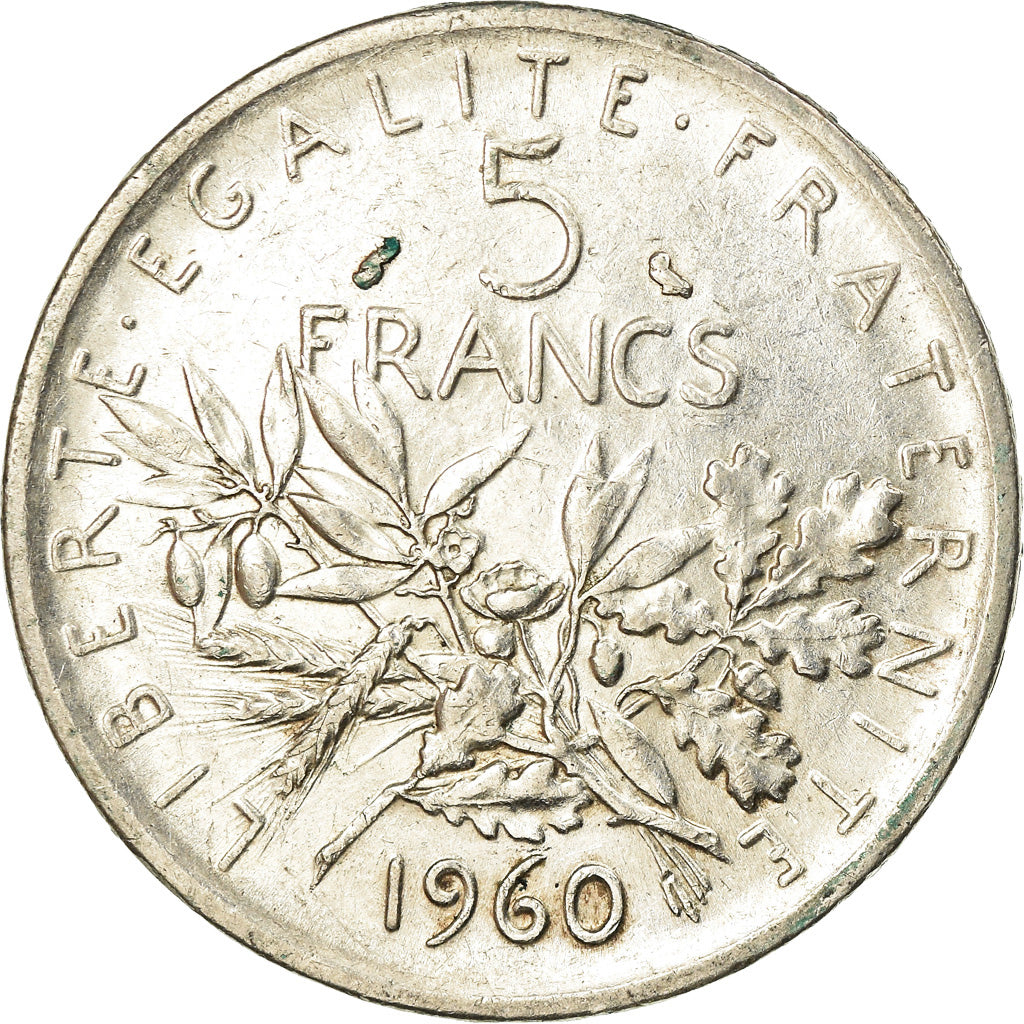 Coin, France, Semeuse, 5 Francs, 1960, Paris, AU(55-58), Silver, KM:926