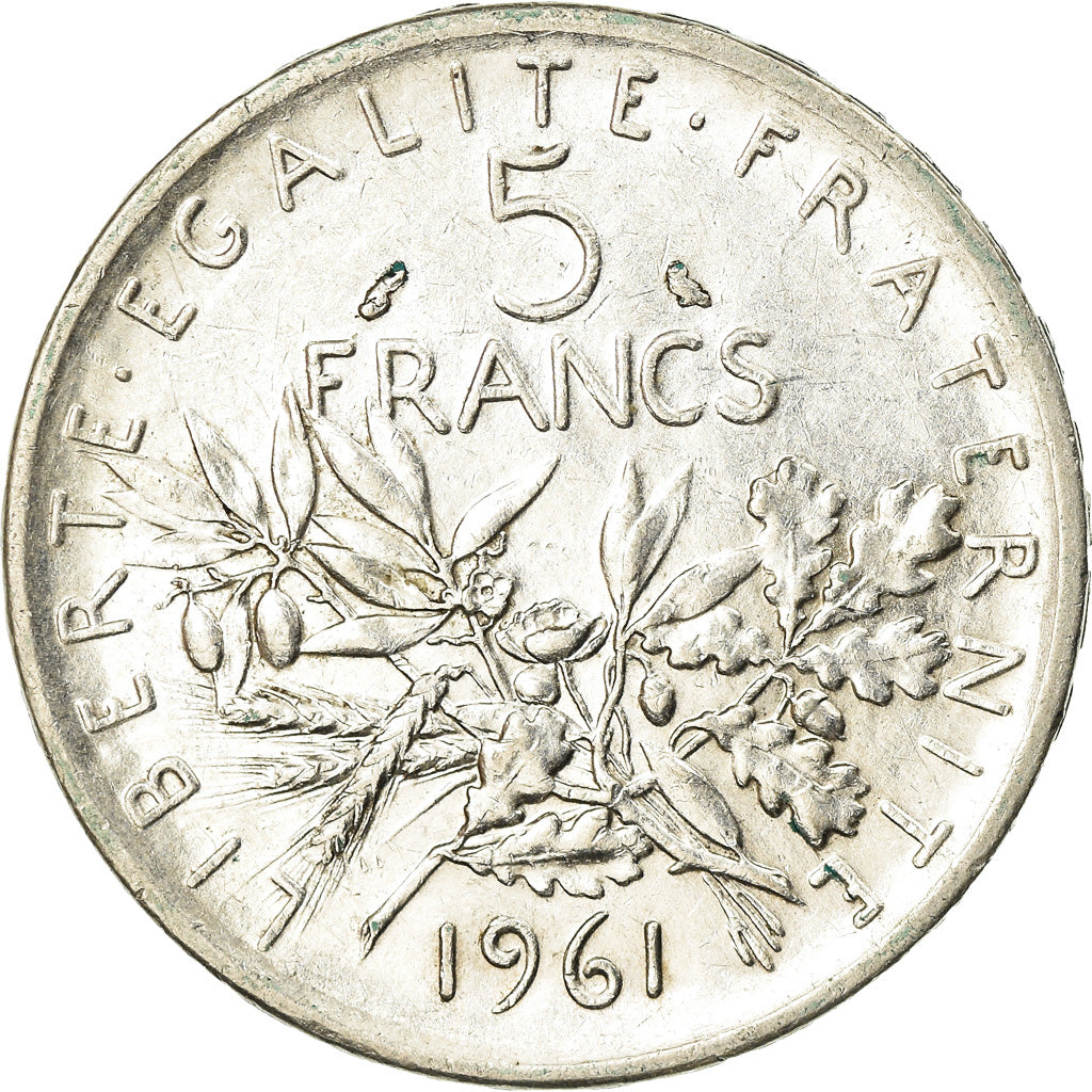 Coin, France, Semeuse, 5 Francs, 1961, Paris, AU(50-53), Silver, KM:926