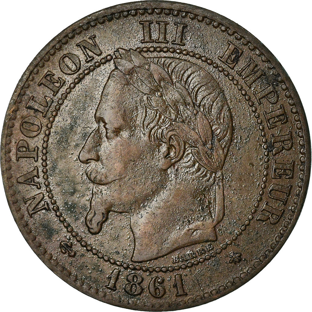 Munten, Frankrijk, Napoleon III, Napoléon III, 2 Centimes, 1861, Paris, ZF+