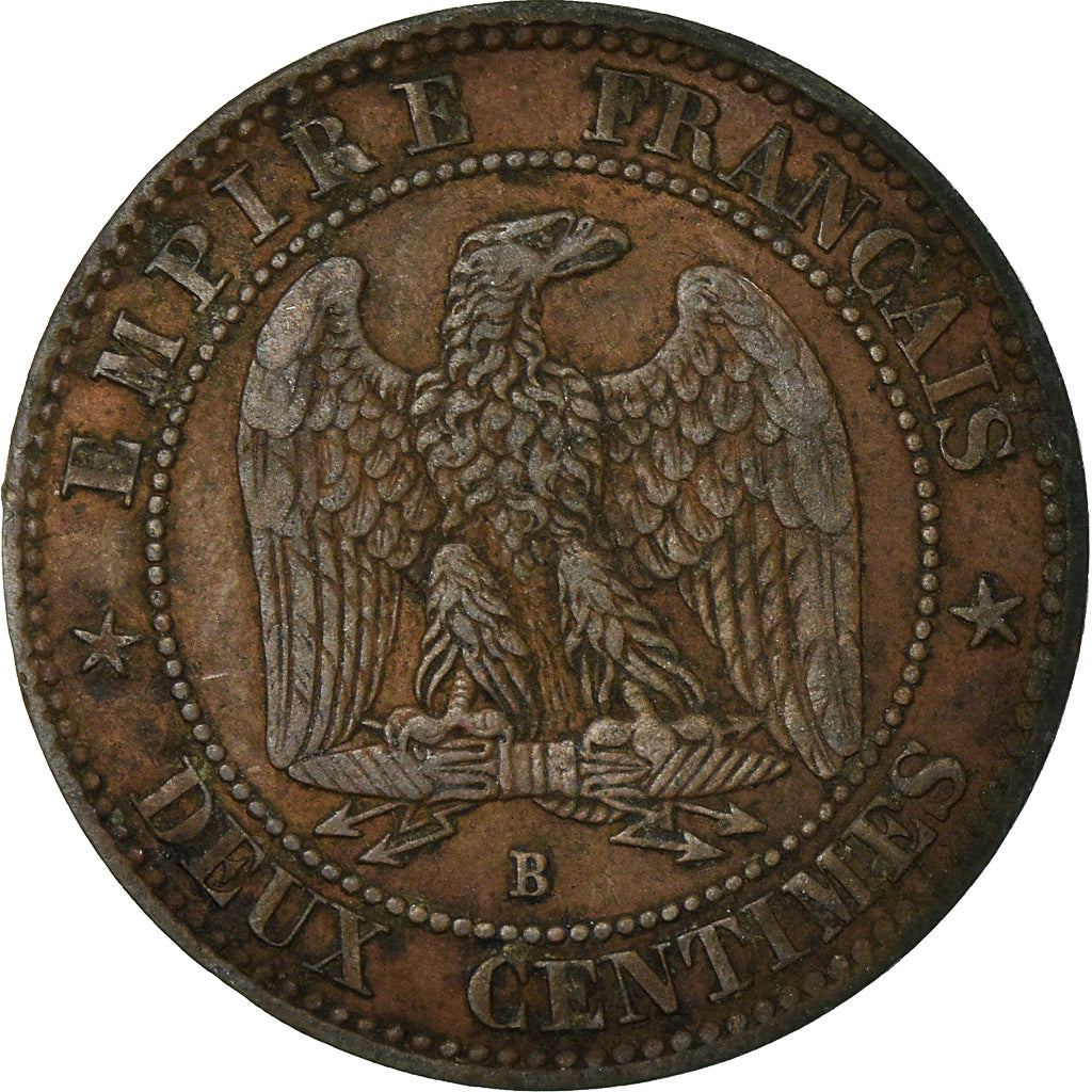 Coin, France, Napoleon III, Napoléon III, 2 Centimes, 1856, Rouen, EF(40-45)