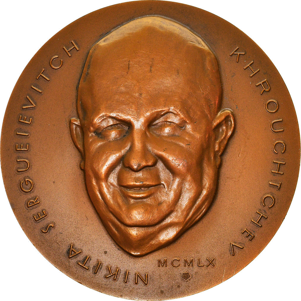 Francja, Medal, Khrouchtchev à Paris, Politics, 1960, AU(55-58), Bronze