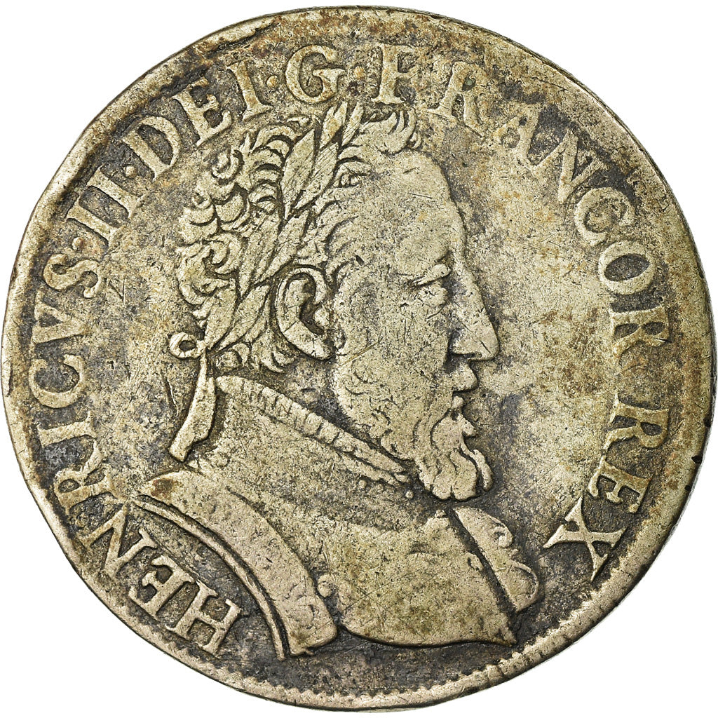 Münze, Frankreich, Henri II, Teston au moulin, 1554, Paris, S, Silber