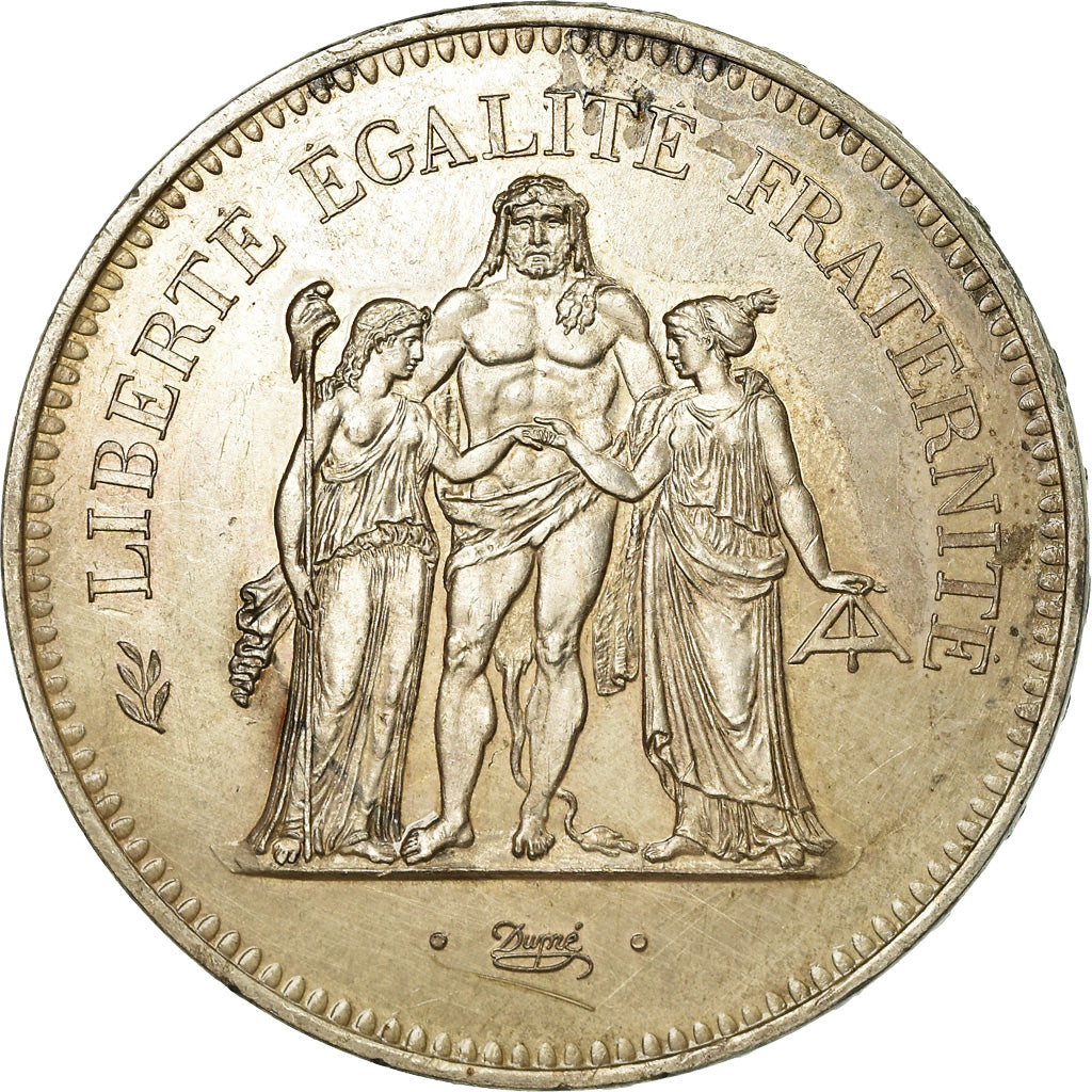 Coin, France, Hercule, 50 Francs, 1974, Paris, AU(55-58), Silver, KM:941.1
