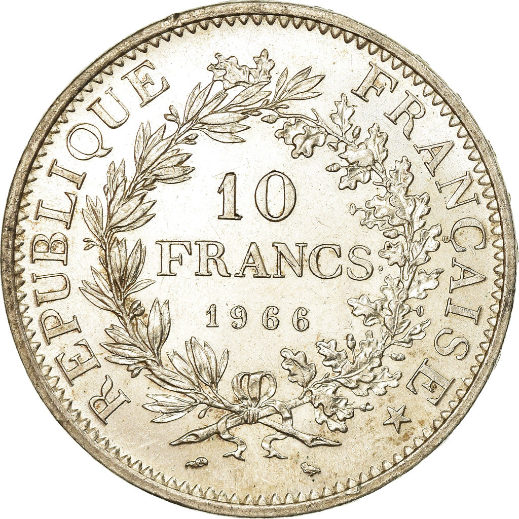 Coin, France, Hercule, 10 Francs, 1966, Paris, AU(55-58), Silver, KM:932