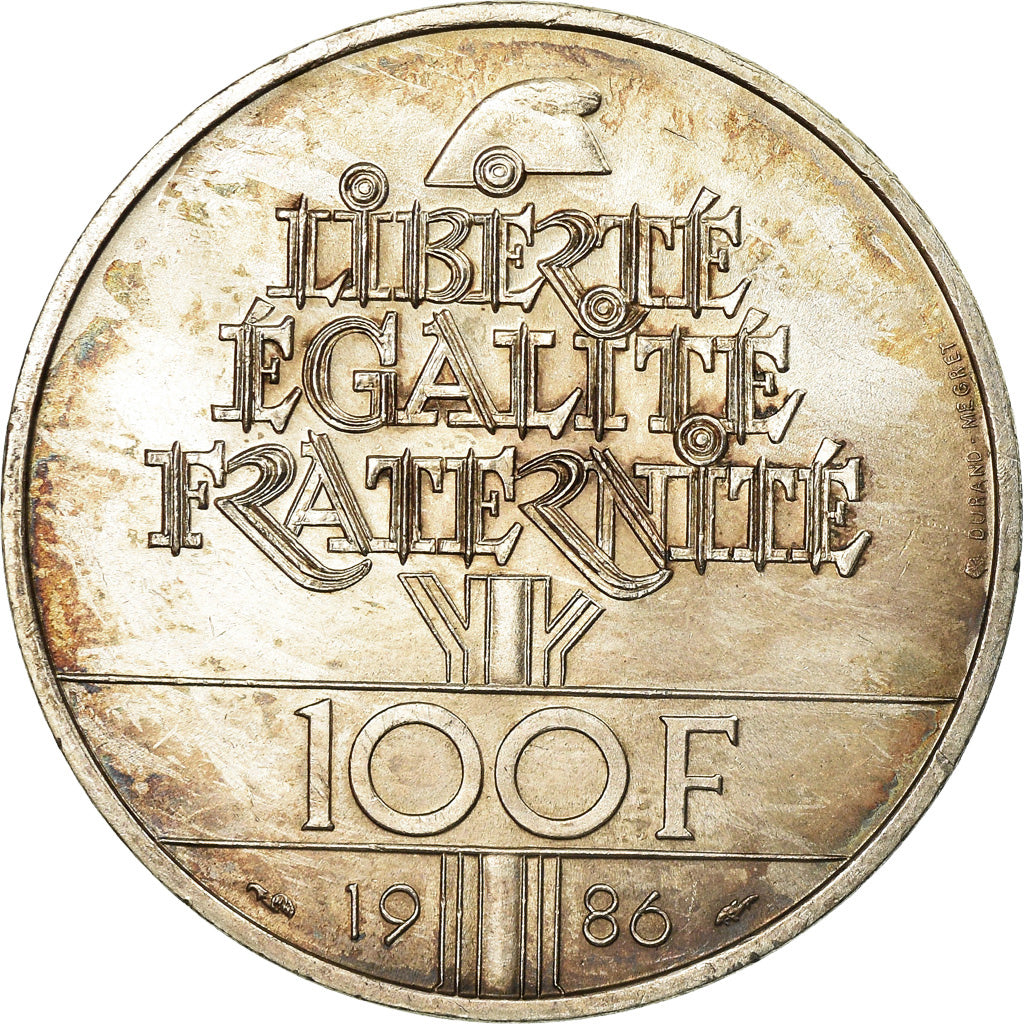 Münze, Frankreich, Statue de la Liberté, 100 Francs, 1986, SS+, Silber