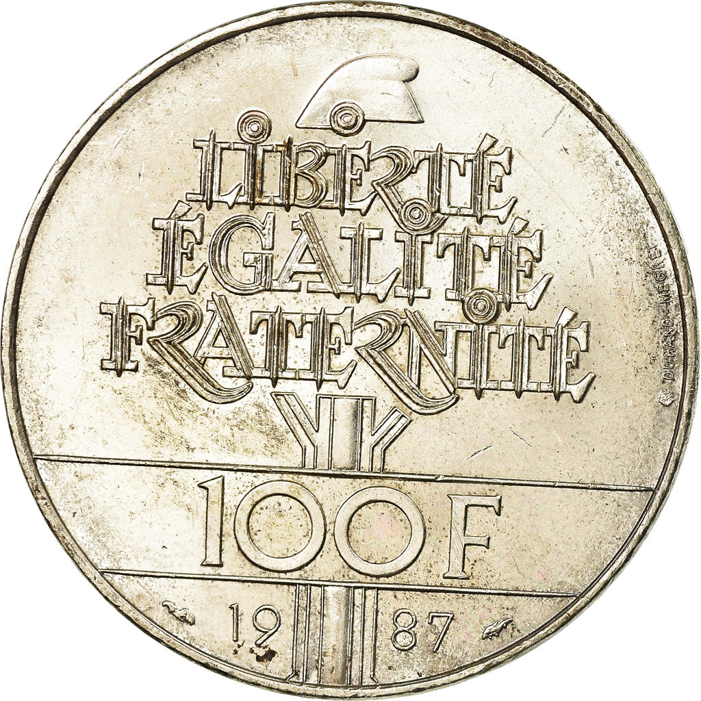 Monnaie, France, Lafayette, 100 Francs, 1987, TTB+, Argent, KM:962