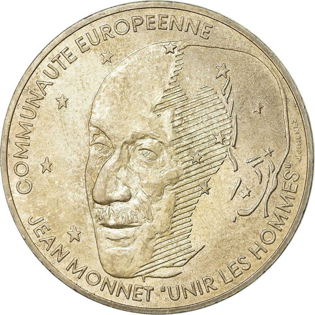 Coin, France, Jean Monnet, 100 Francs, 1992, AU(50-53), Silver, KM:1120