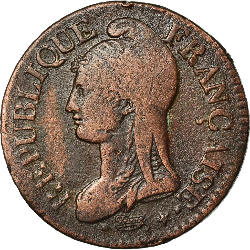 Coin, France, Dupré, 5 Centimes, AN 5, Lille, VF(30-35), Bronze, KM:640.11