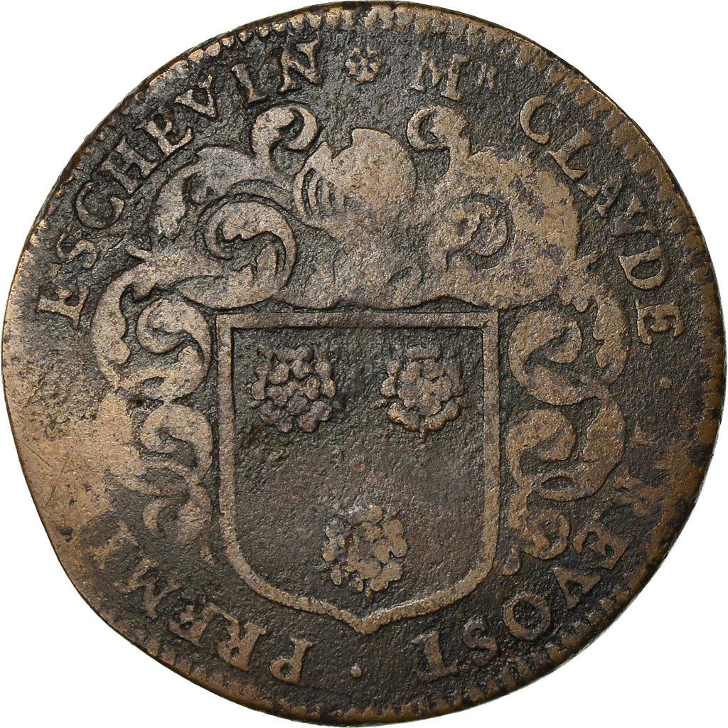 France, Jeton, Claude Prevost, Échevins de Paris, 1661, TB, Cuivre