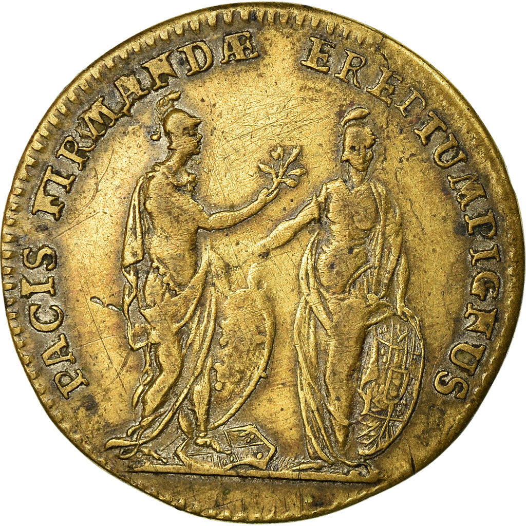 France, Jeton, Louis XV, Prise de Fontarabie, Nuremberg, TTB, Laiton