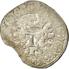 Coin, France, Charles V, Blanc with K, VF(30-35), Billon, Duplessy:363