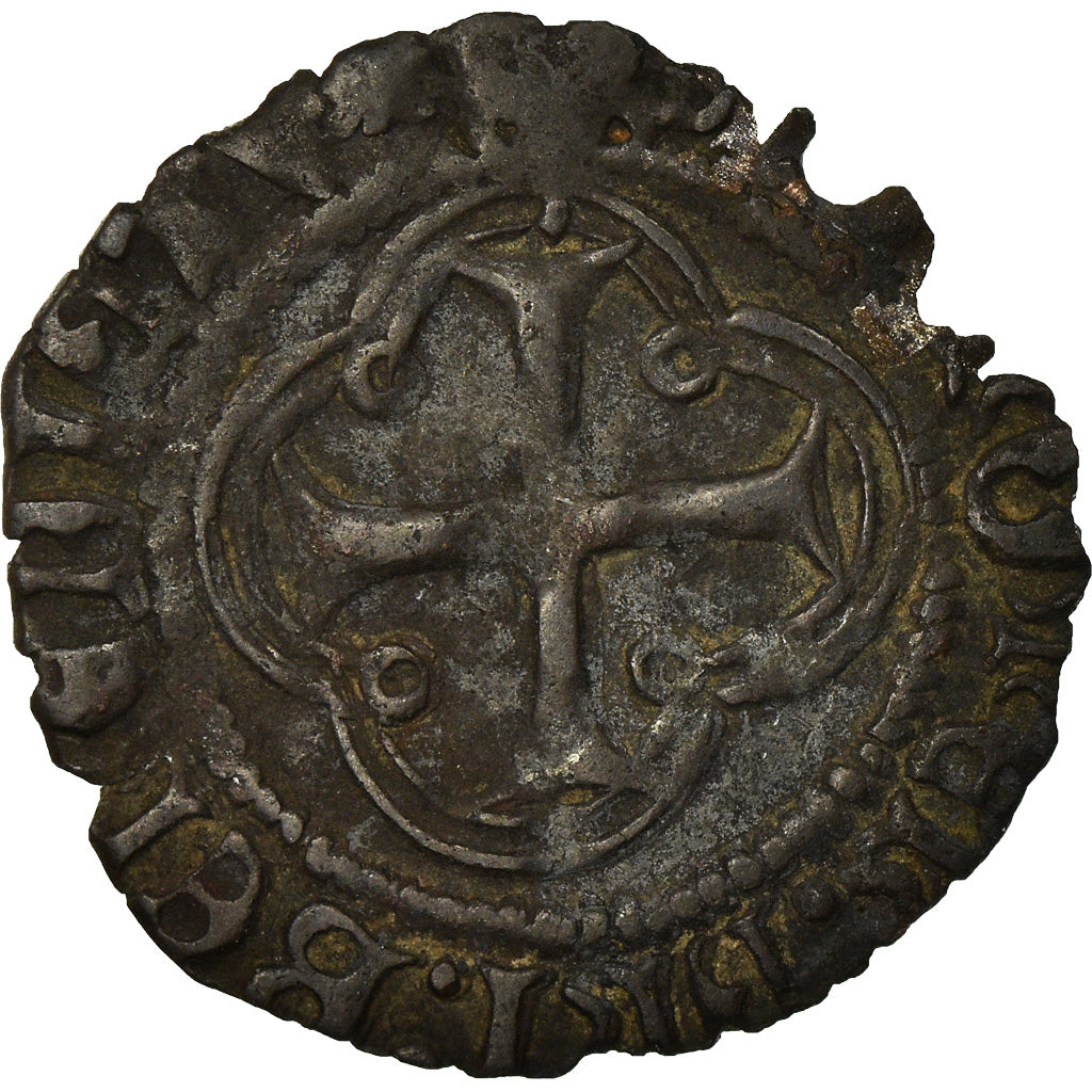 Moeda, França, Louis XII, Double tournois du Dauphiné, Romans, Rara