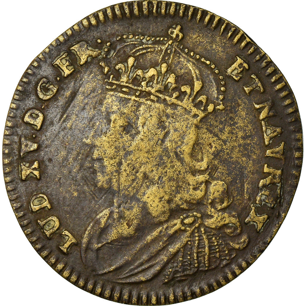 France, Token, Louis XV, Jeton de Nuremberg, VF(30-35), Brass