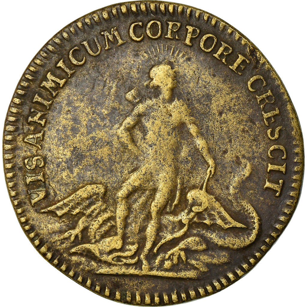 France, Token, Louis XV, Jeton de Nuremberg, VF(30-35), Brass