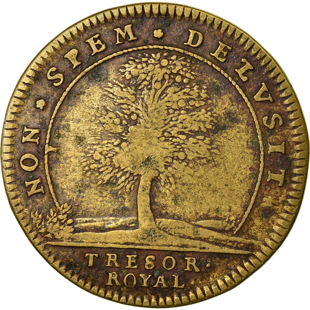 France, Token, Louis XIV, Trésor Royal, Nuremberg, VF(30-35), Brass