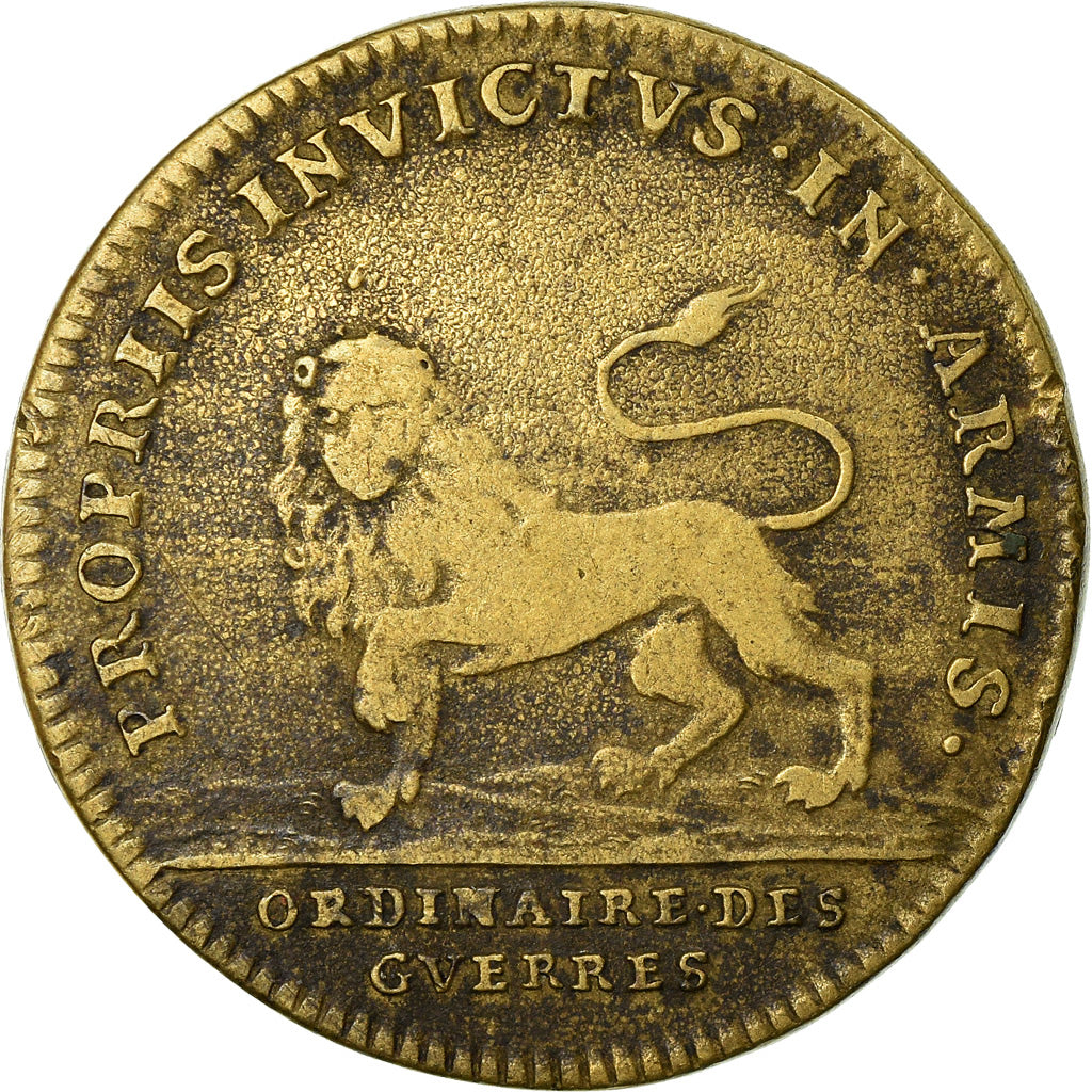 Francja, Token, Ludwik XIV, Ordinaire des Guerres, Nuremberg, VF(30-35)