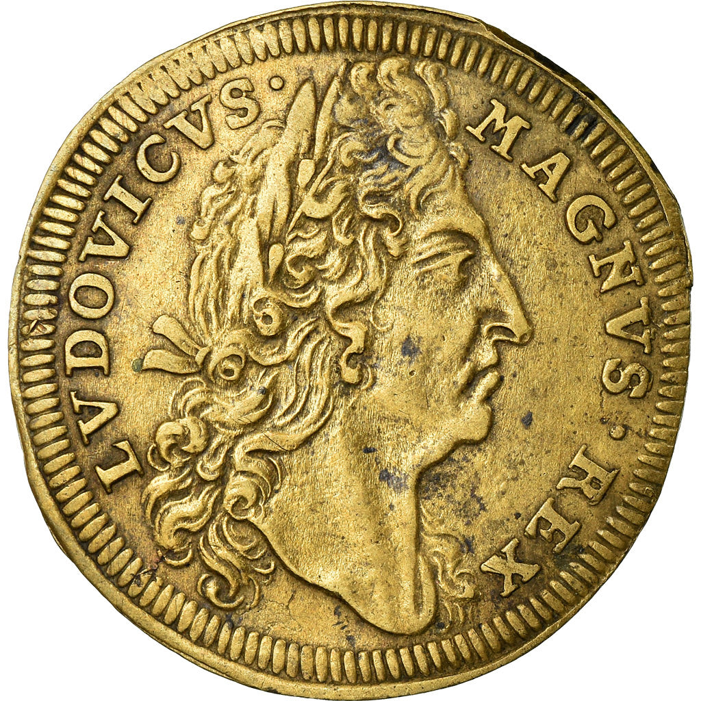 France, Token, Louis XIV, Jeton de Nuremberg, AU(55-58), Brass