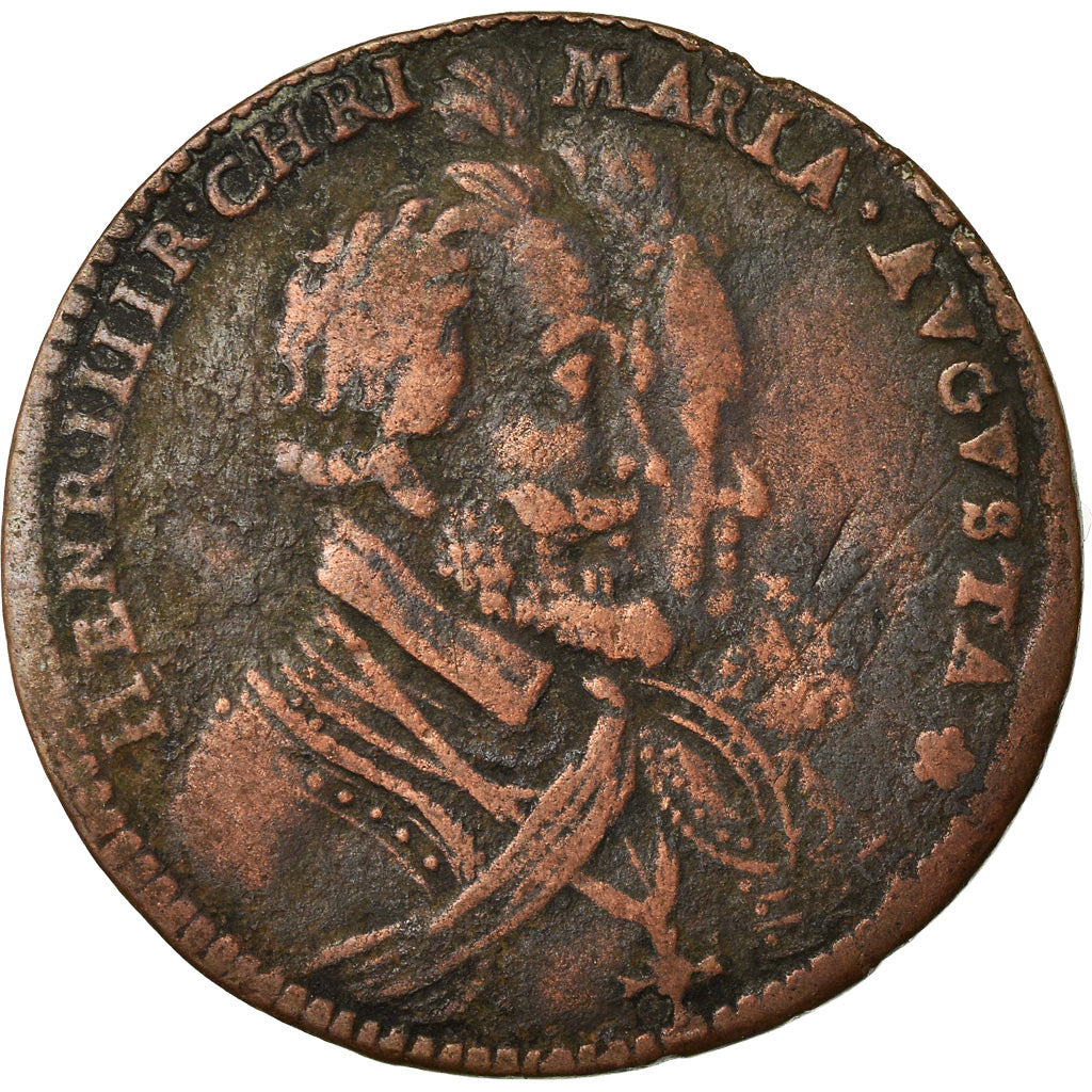 Frankreich, Token, Henri IV, Henri IV et Marie de Médicis, S, Kupfer