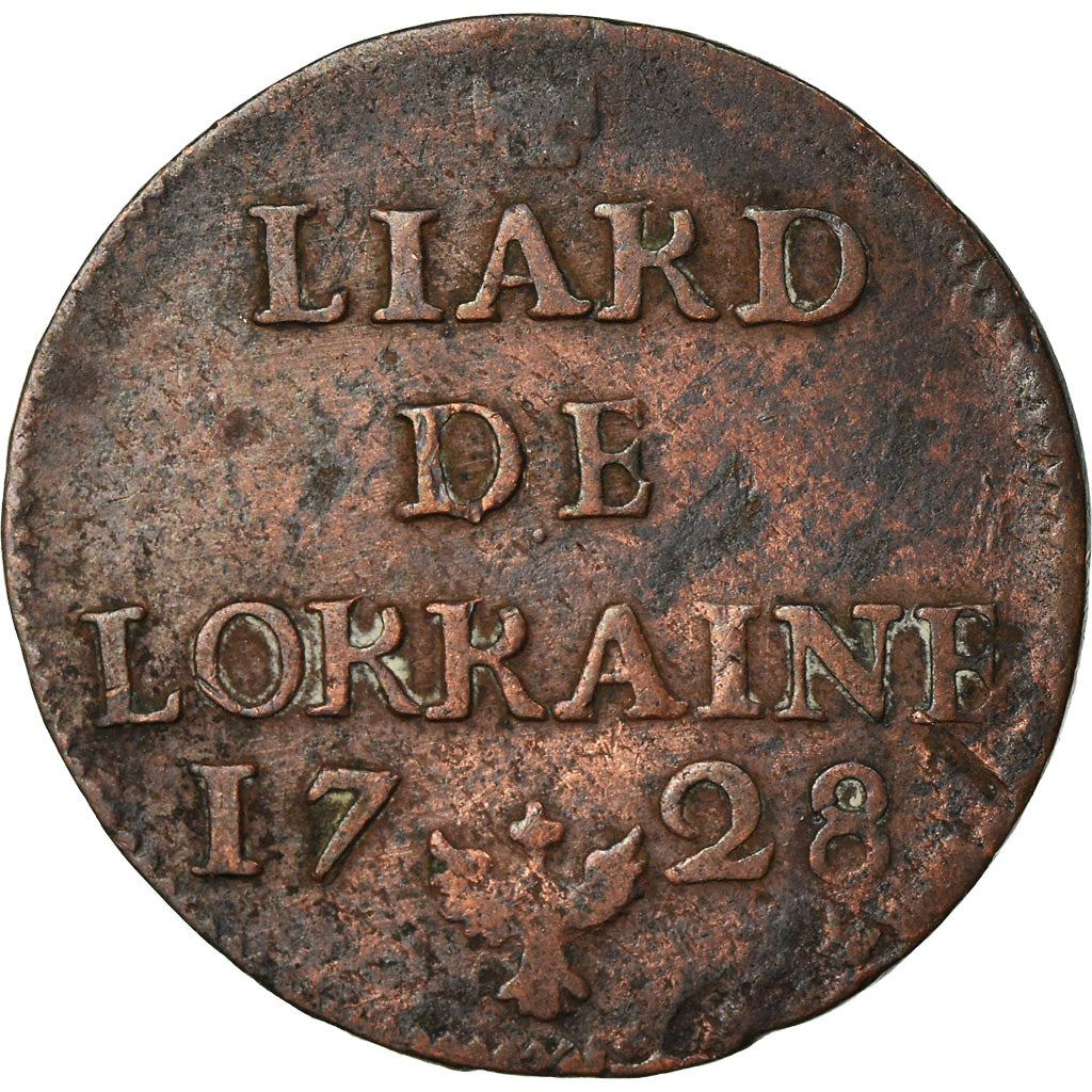Munten, Frankrijk, LORRAINE, Leopold I, Liard, 1728, Nancy, FR, Koper