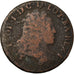 Coin, France, LORRAINE, Leopold I, Liard, 1706, Nancy, VF(20-25), Copper