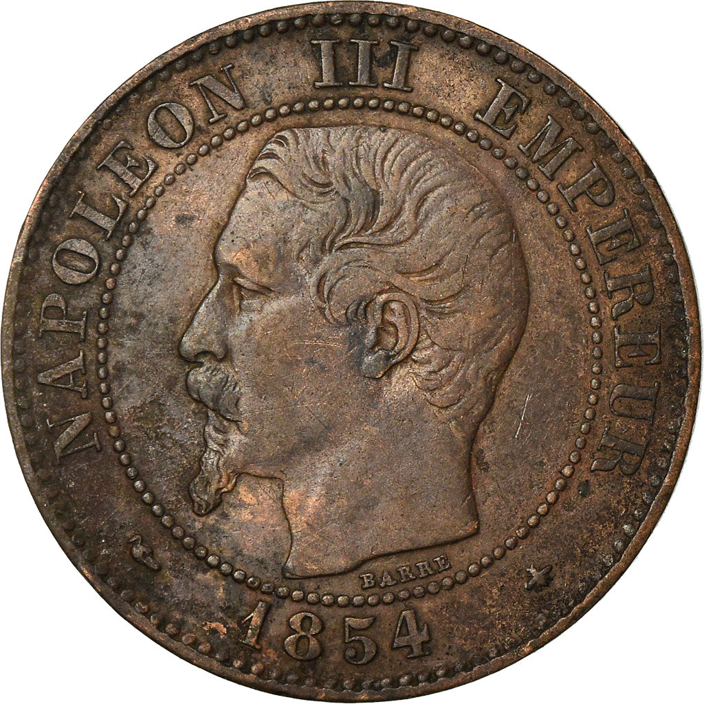 Moneta, Francia, Napoleon III, Napoléon III, 2 Centimes, 1854, Strasbourg, BB