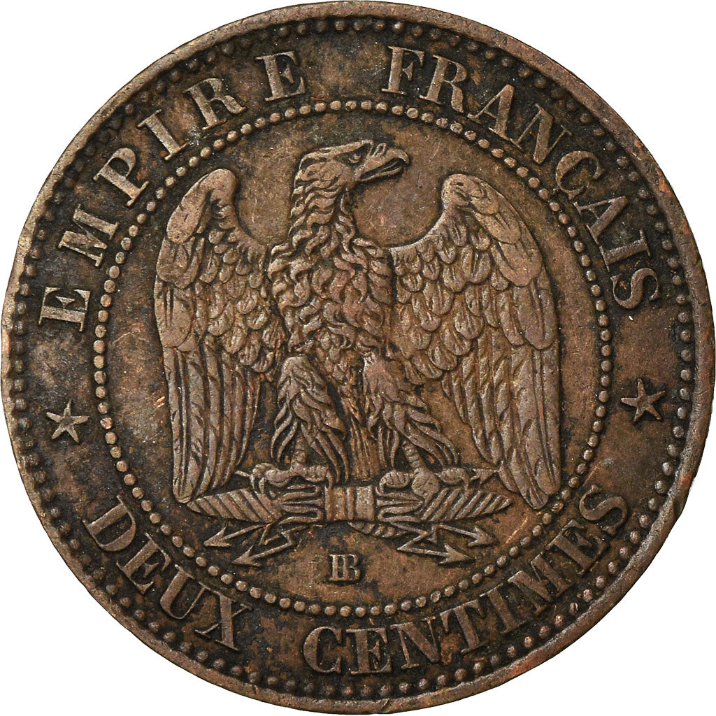 Coin, France, Napoleon III, Napoléon III, 2 Centimes, 1854, Strasbourg
