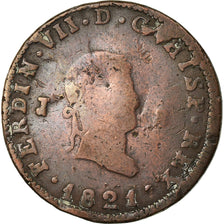 Coin, Spain, Ferdinand VII, 8 Maravedis, 1821, Jubia, VF(20-25), Copper, KM:491