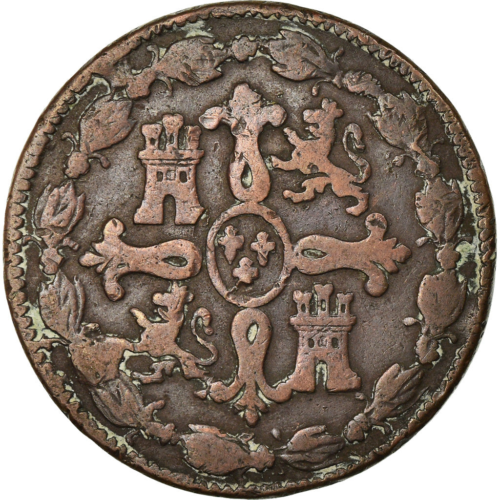 Coin, Spain, Ferdinand VII, 8 Maravedis, 1821, Jubia, VF(20-25), Copper, KM:491