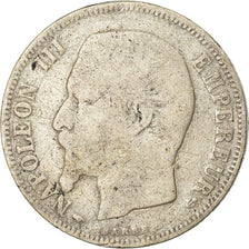 Moeda, França, Napoleon III, Napoléon III, Franc, 1856, Paris, VG(8-10)