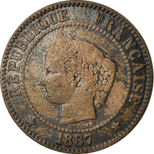 Münze, Frankreich, Cérès, 2 Centimes, 1887, Paris, S, Bronze, KM:827.1