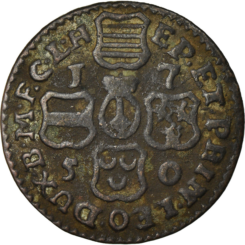 Coin, LIEGE, John Theodore, Liard, 1750, Liege, VF(30-35), Copper, KM:155