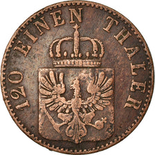 Moneta, Landy niemieckie, PRUSSIA, Wilhelm I, 3 Pfennig, 1863, VF(30-35)