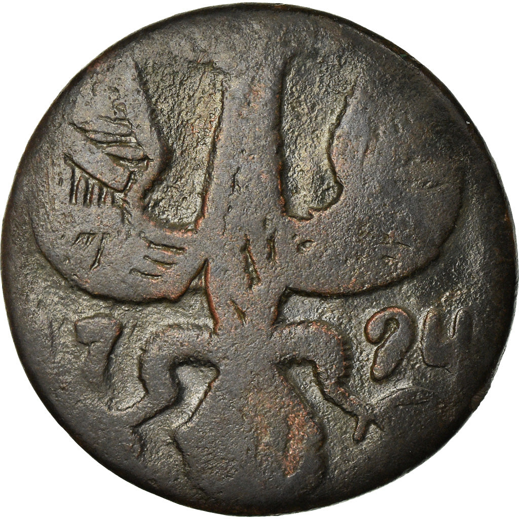 Coin, German States, AACHEN, 12 Heller, 1794, F(12-15), Copper, KM:51