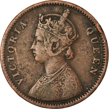 Moneta, INDIE BRYTYJSKIE, Victoria, 1/4 Anna, 1862, VF(30-35), Miedź, KM:467