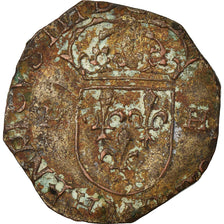 Moeda, França, Henri III, Douzain aux deux H, Uncertain date, Uncertain Mint
