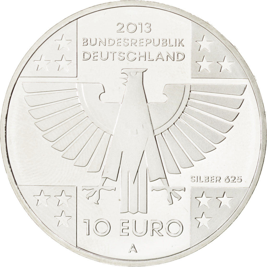 Germany, 10 Euro, 2013, Berlin, KM #320, MS(63), Silver, 15.96